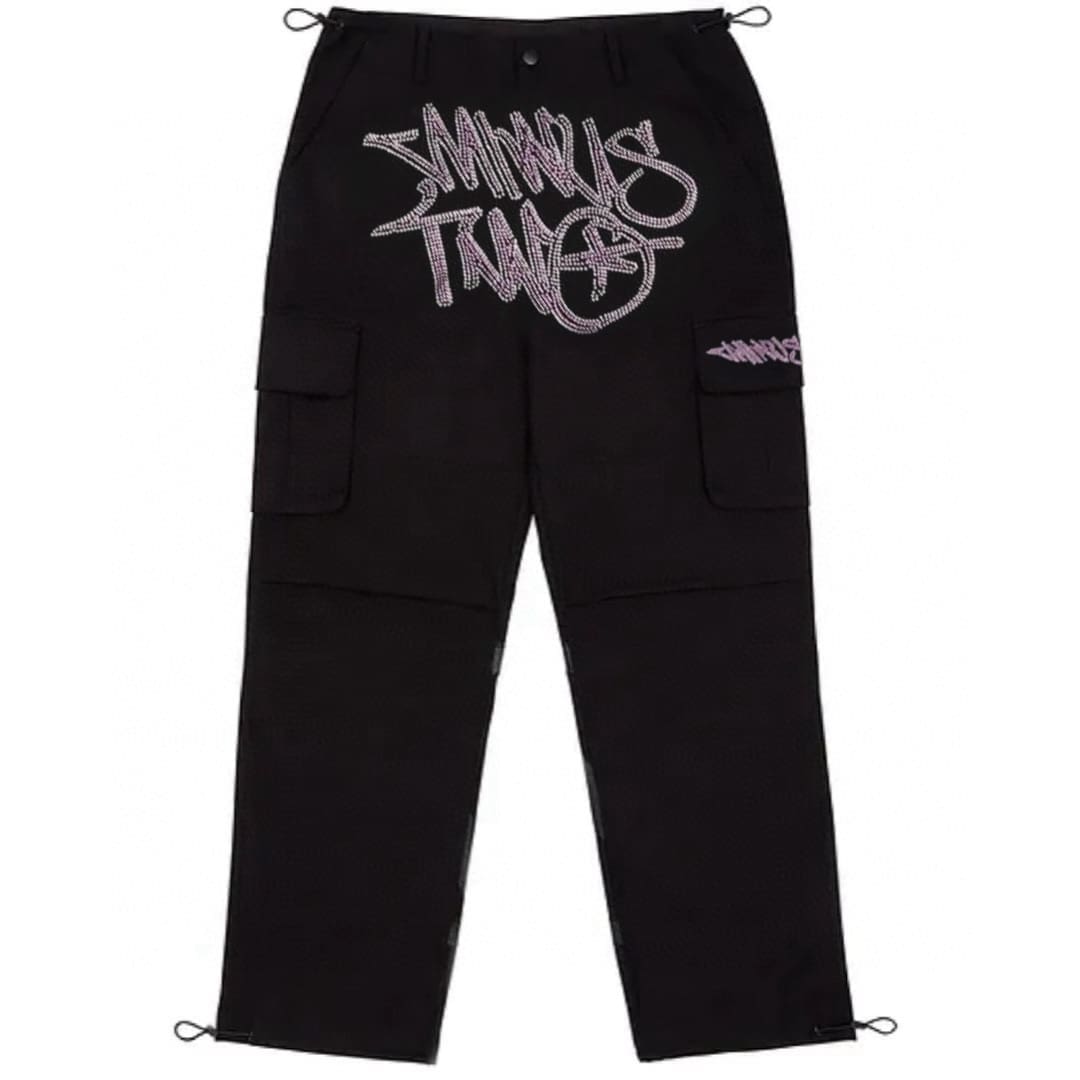 Minus Two Cargo Pants Casual Straight-Leg Loose Fit Hip Hop Star Style