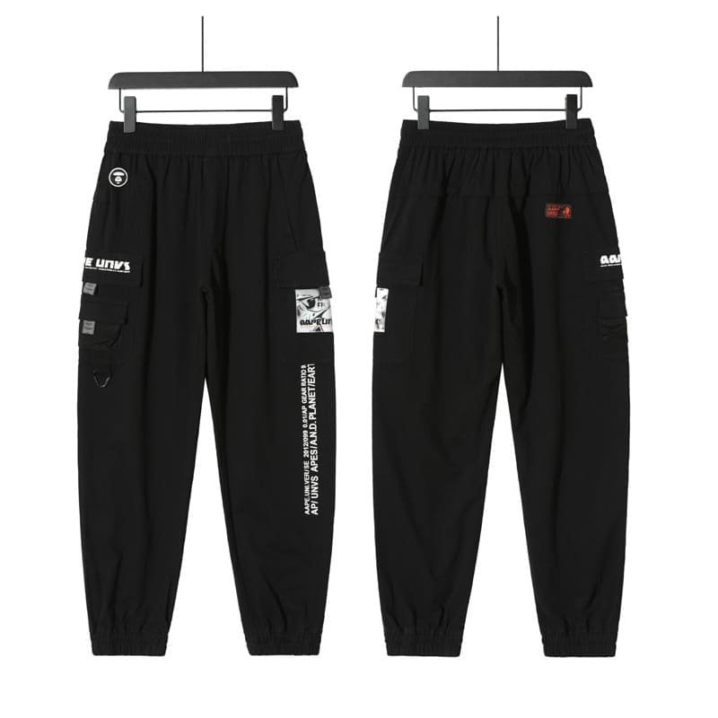 AAPE Ape Head Camouflage Multi-Pocket Workwear Pants for Men and Women