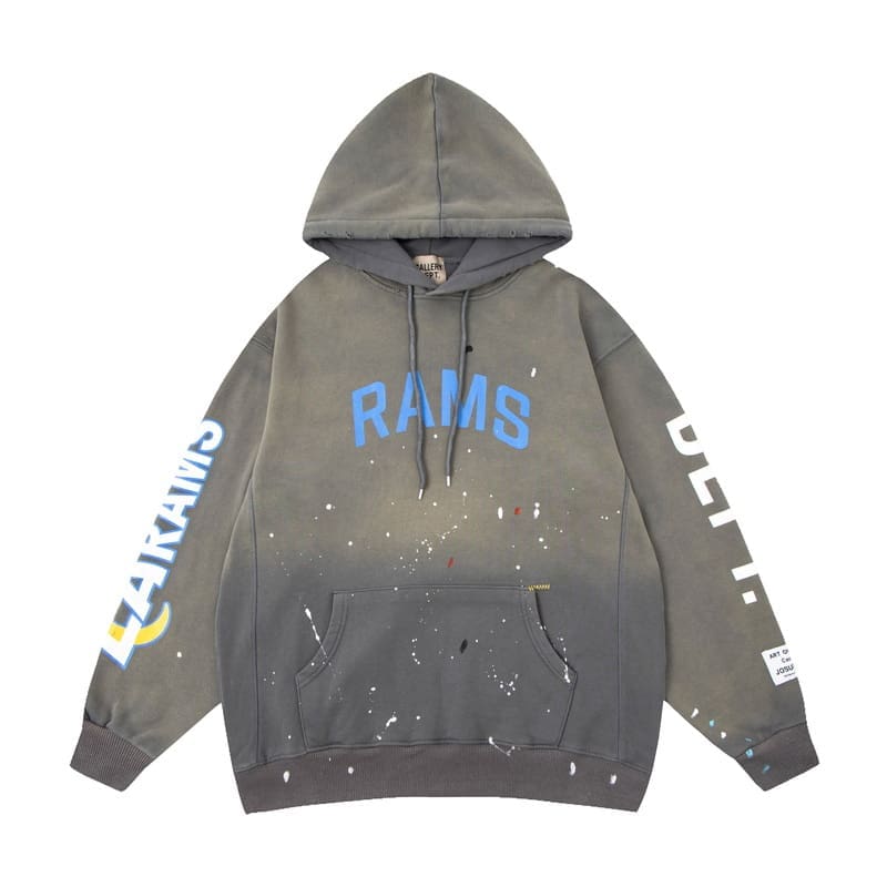 Gallery Dept Hand-Painted Graffiti Loose Hooded Sweater
