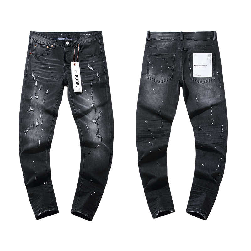 pu*re b*and distressed slim straight jeans american high street style