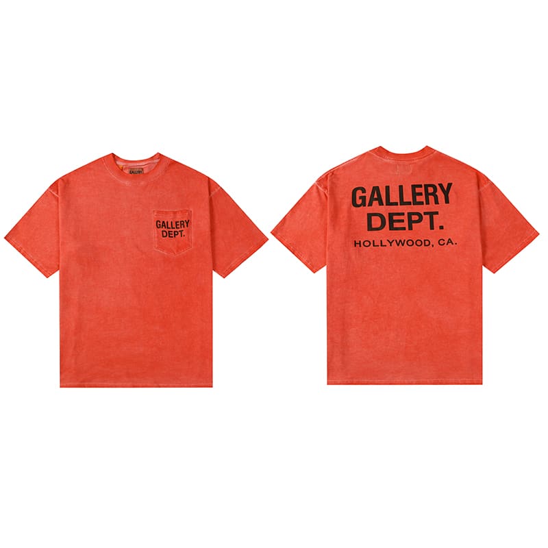 Gallery Dept Retro Paint-Splattered Graffiti Cotton T-Shirt for Men and Women