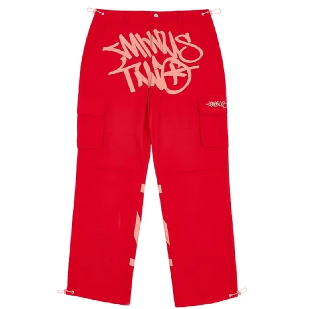 Minus Two Cargo Pants Casual Straight-Leg Loose Fit Hip Hop Star Style D