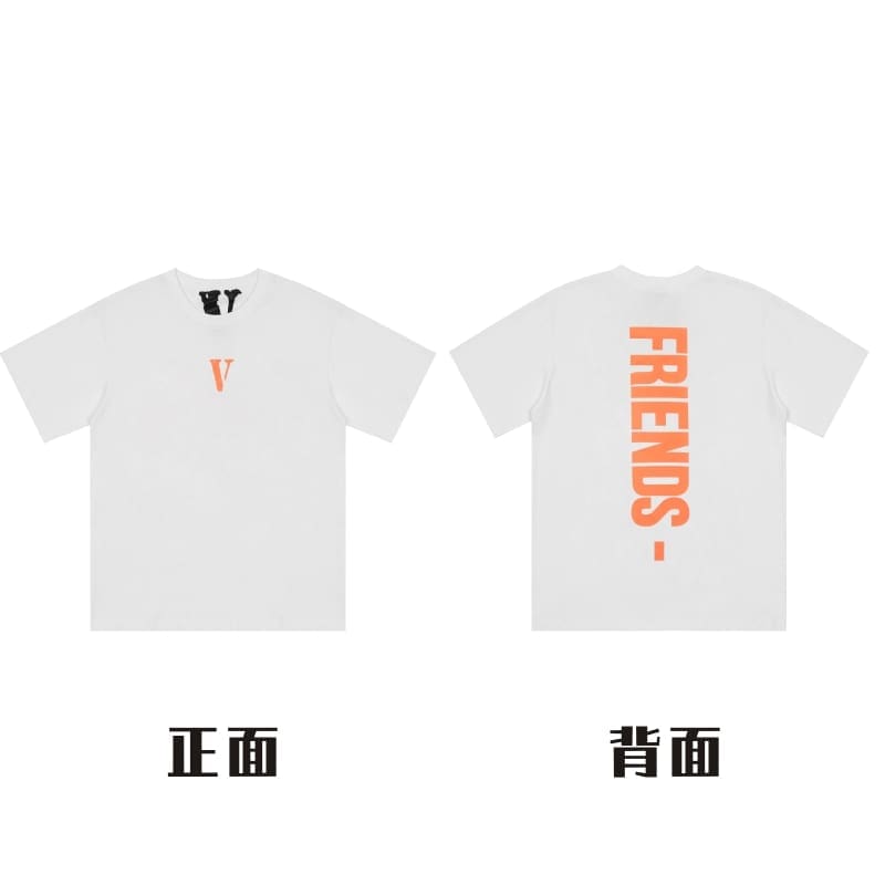 VLONE Large V Short Sleeve T-Shirt High Street Spring Summer Casual Wear