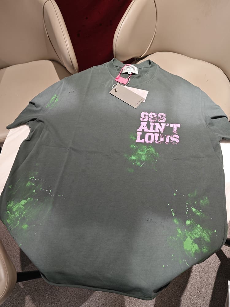 Saint Graffiti Vintage Washed Distressed VTG Short Sleeve T-Shirt for Men and Women