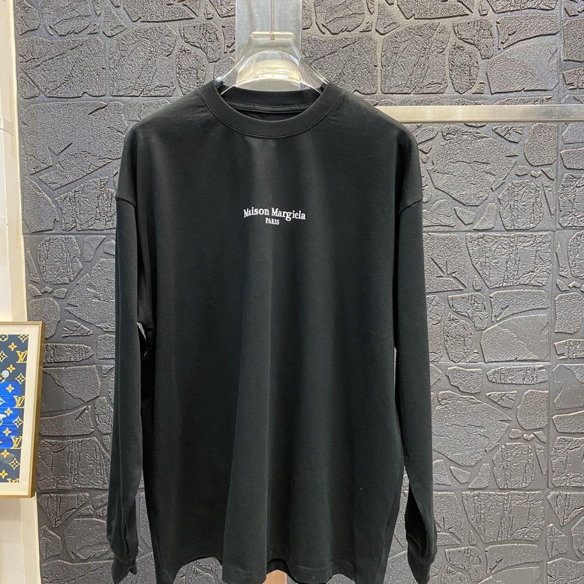 ma*s*n Ma*i*la mm6 heavy weight letter print long sleeve t-shirt for men