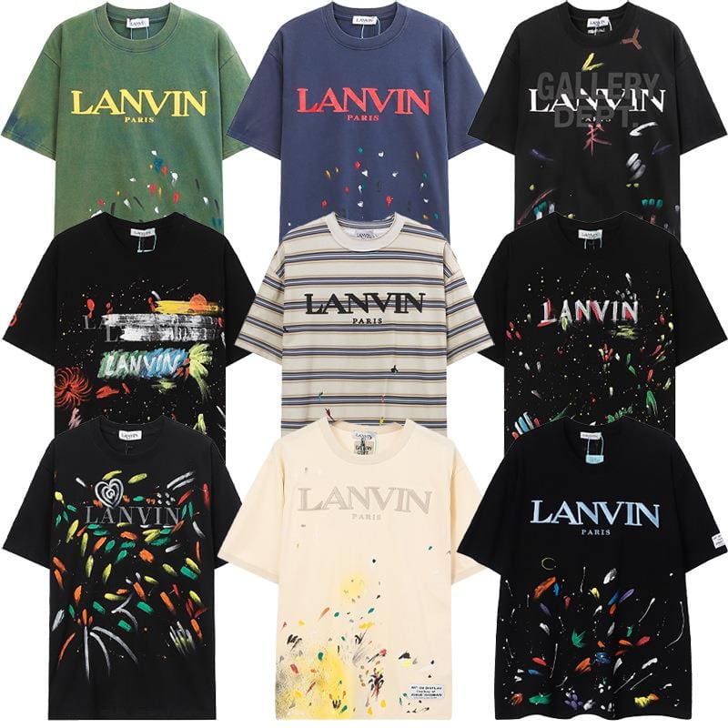 Gallery Dept X Lanvin Embroidered Printed Splash-Ink T-Shirt for Men