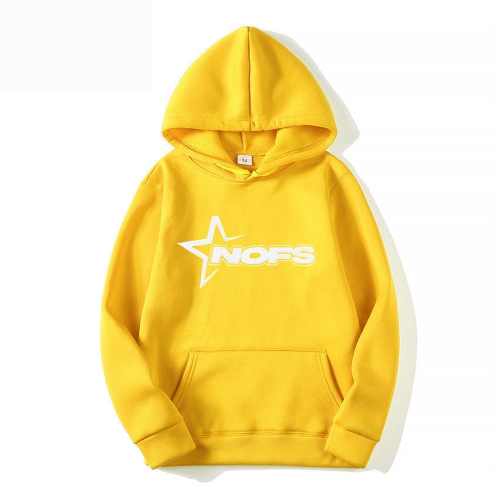 NOFS Letter Nofs Hoodie Gothic Punk Rock Pullover for Men and Women