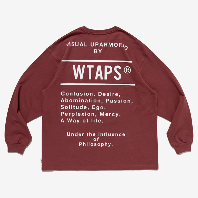 Fashion brand WTAPS back printed round neck long sleeve T-shirt men’s casual loose sports bottoming shirt men’s and women’s long sleeves top