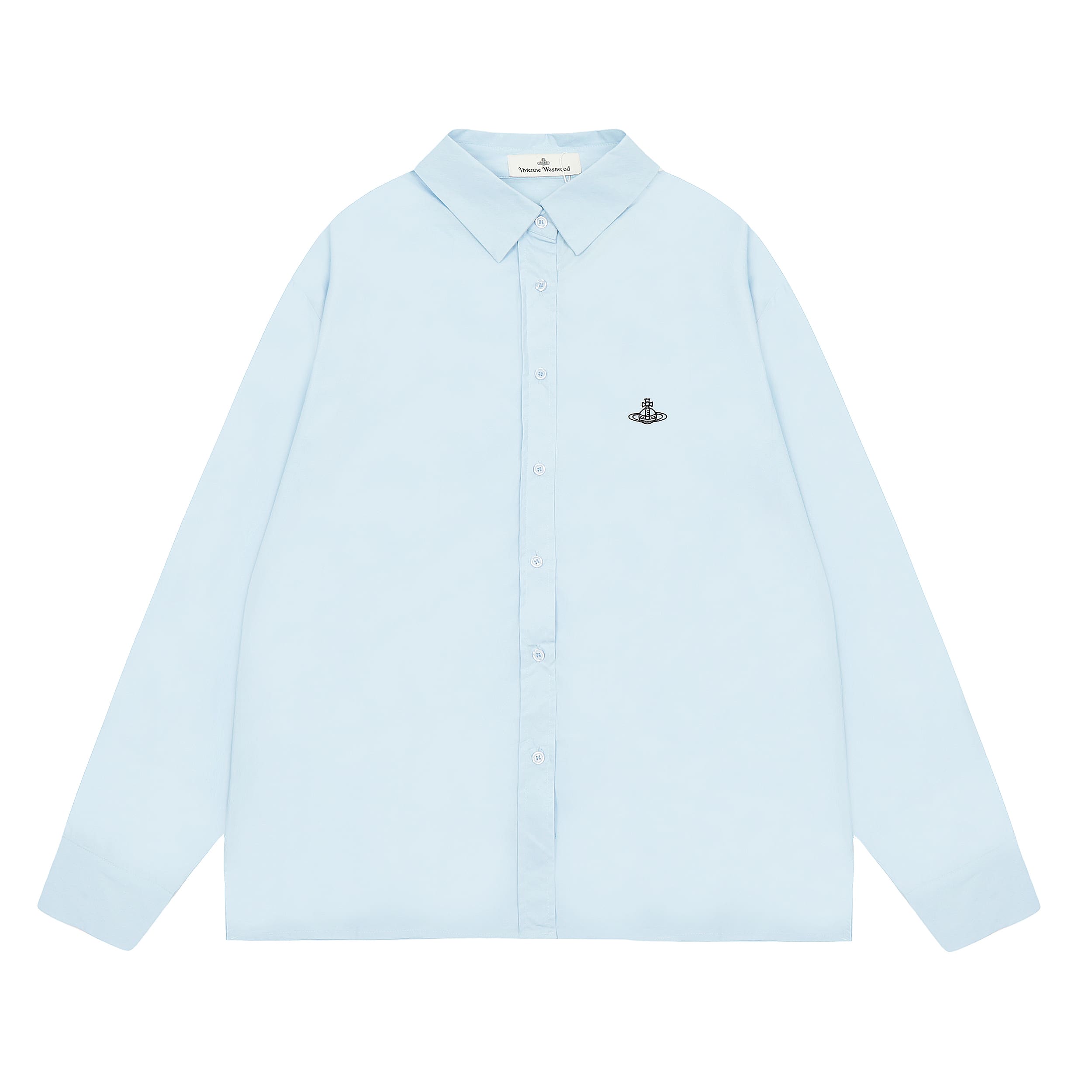 u1u1enne westwood saturn embroidery casual long sleeve shirt for women