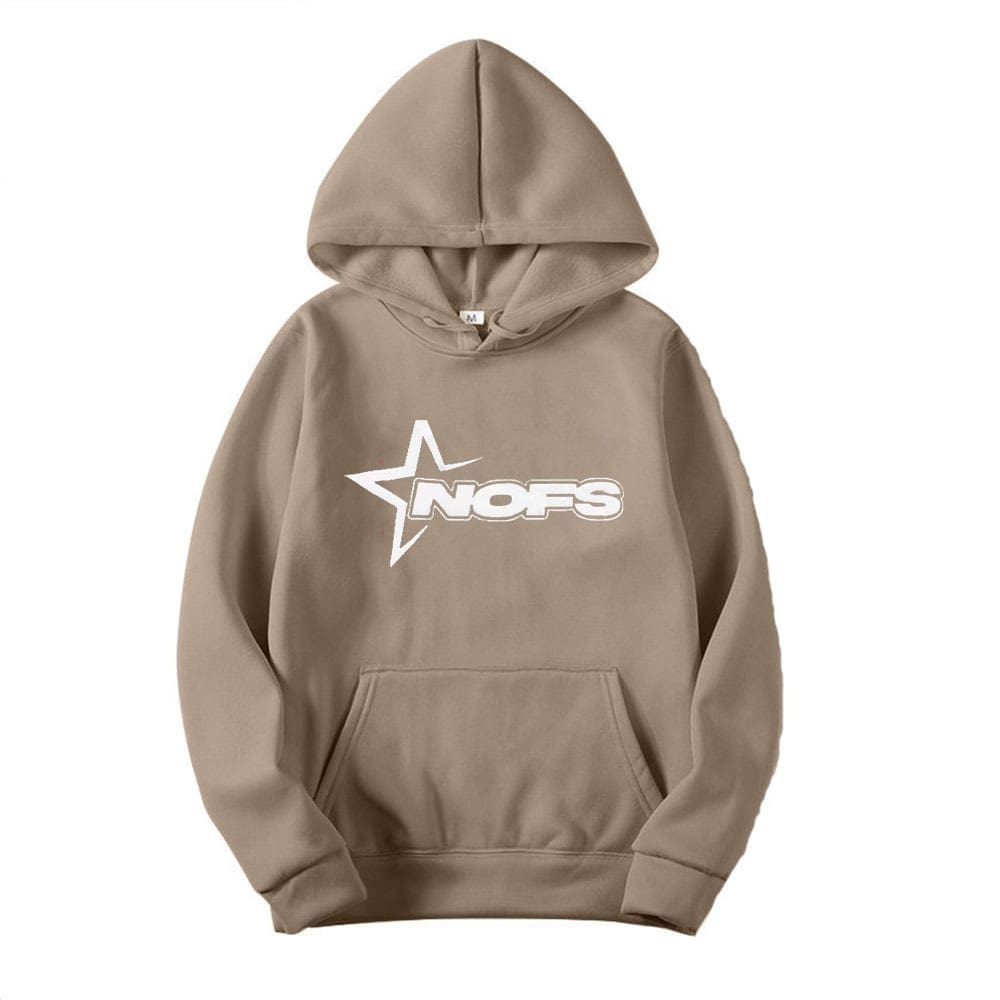 NOFS Letter Nofs Hoodie Gothic Punk Rock Pullover for Men and Women