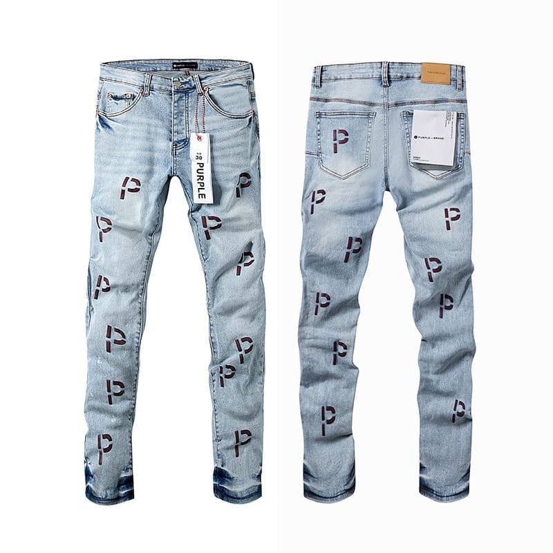pu*re b*and high street hole & patch straight jeans retro style