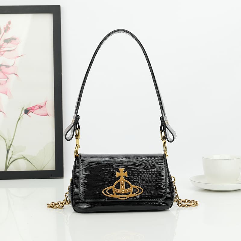 u1u1enne westwood crocodile pattern small square bag saturn chain shoulder bag