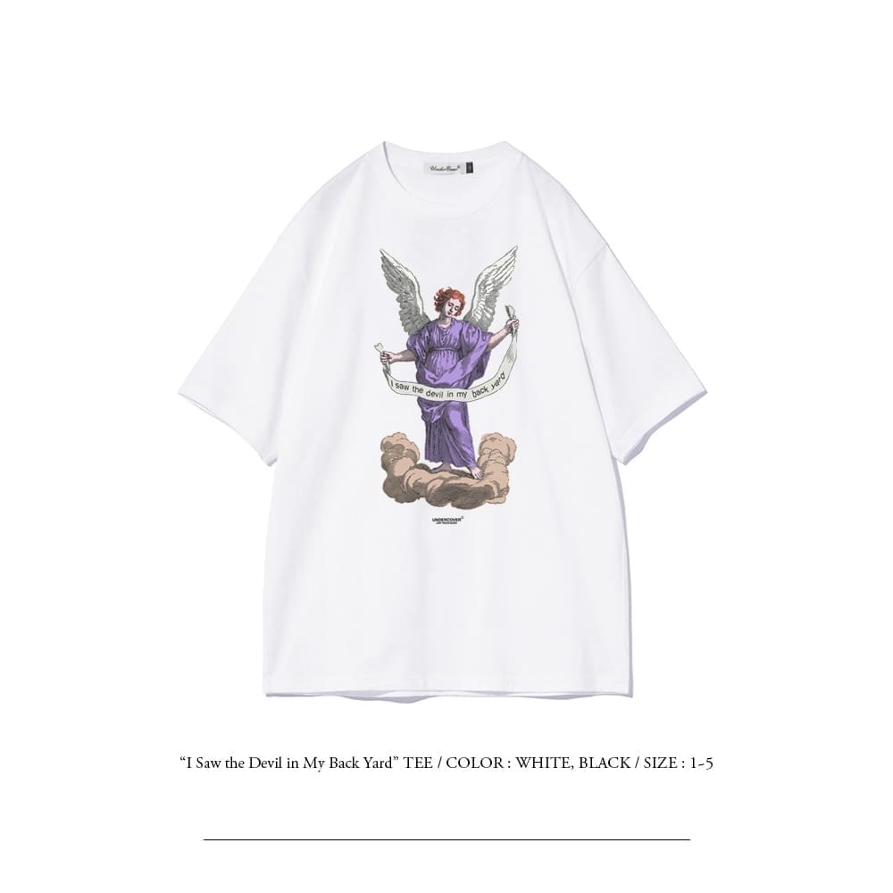 Undercover Goddess Angel Wings Devil Print Vintage T-Shirt for Men and Women