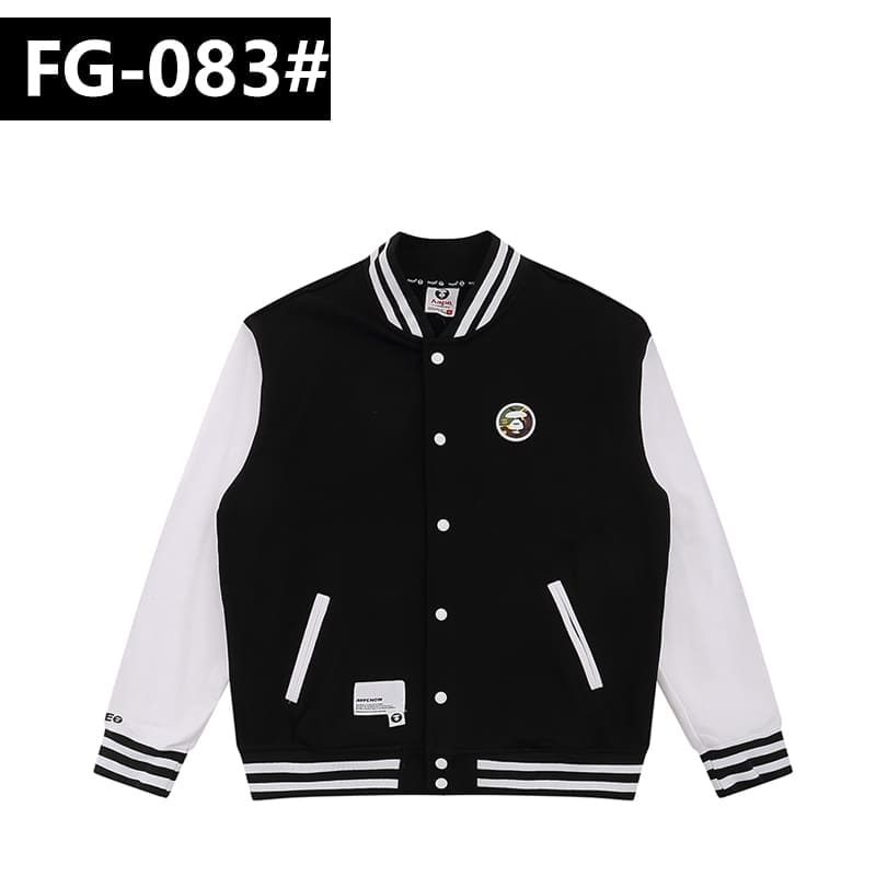 AAPE Military Style Baseball Jacket for Men and Women