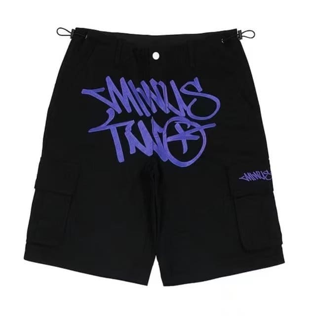 Minus Two High Waist Straight Workwear Shorts Hip Hop Style