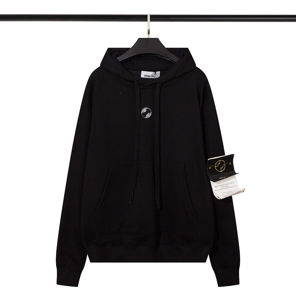 Stone Island Embroidered Icon Hoodie Pullover for Men and Women