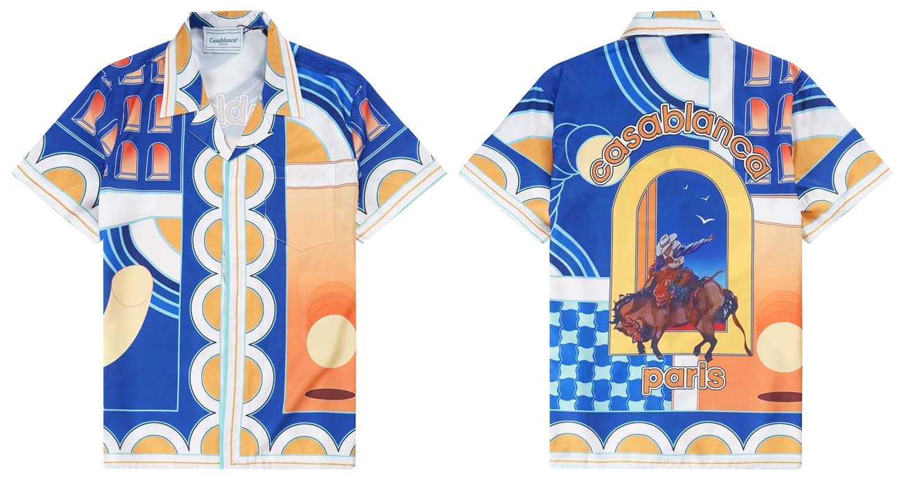 Casablanca 2024 Summer Holiday Matador Hawaiian Shorts Shirt for Men and Women