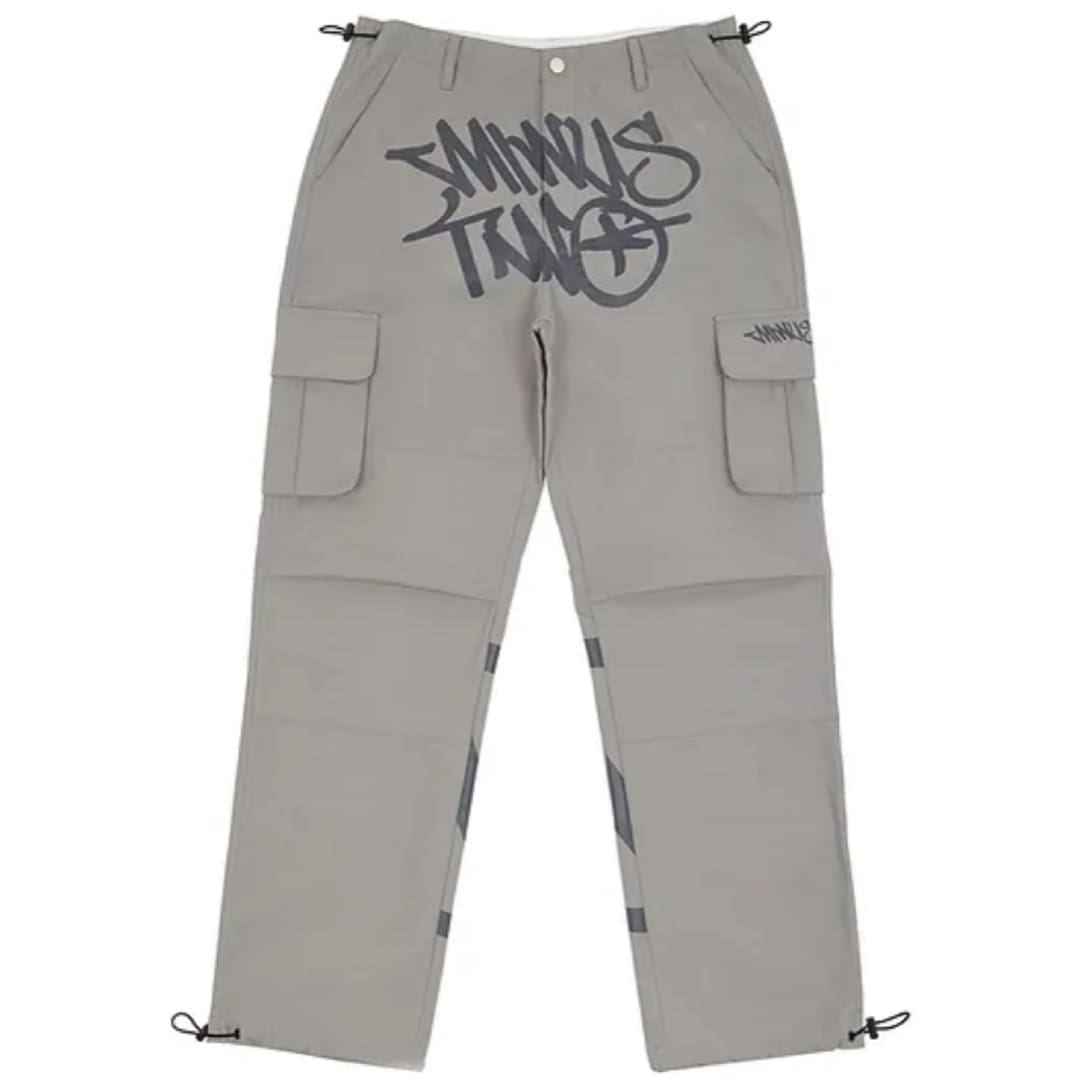 Minus Two Cargo Pants Casual Straight-Leg Loose Fit Hip Hop Star Style D