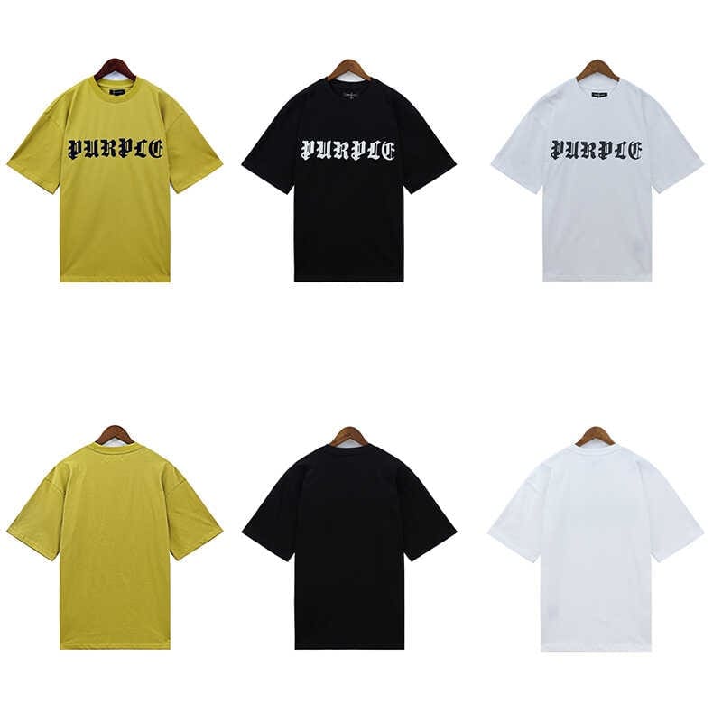 pu*re b*and gothic letter print short sleeve t-shirt for men