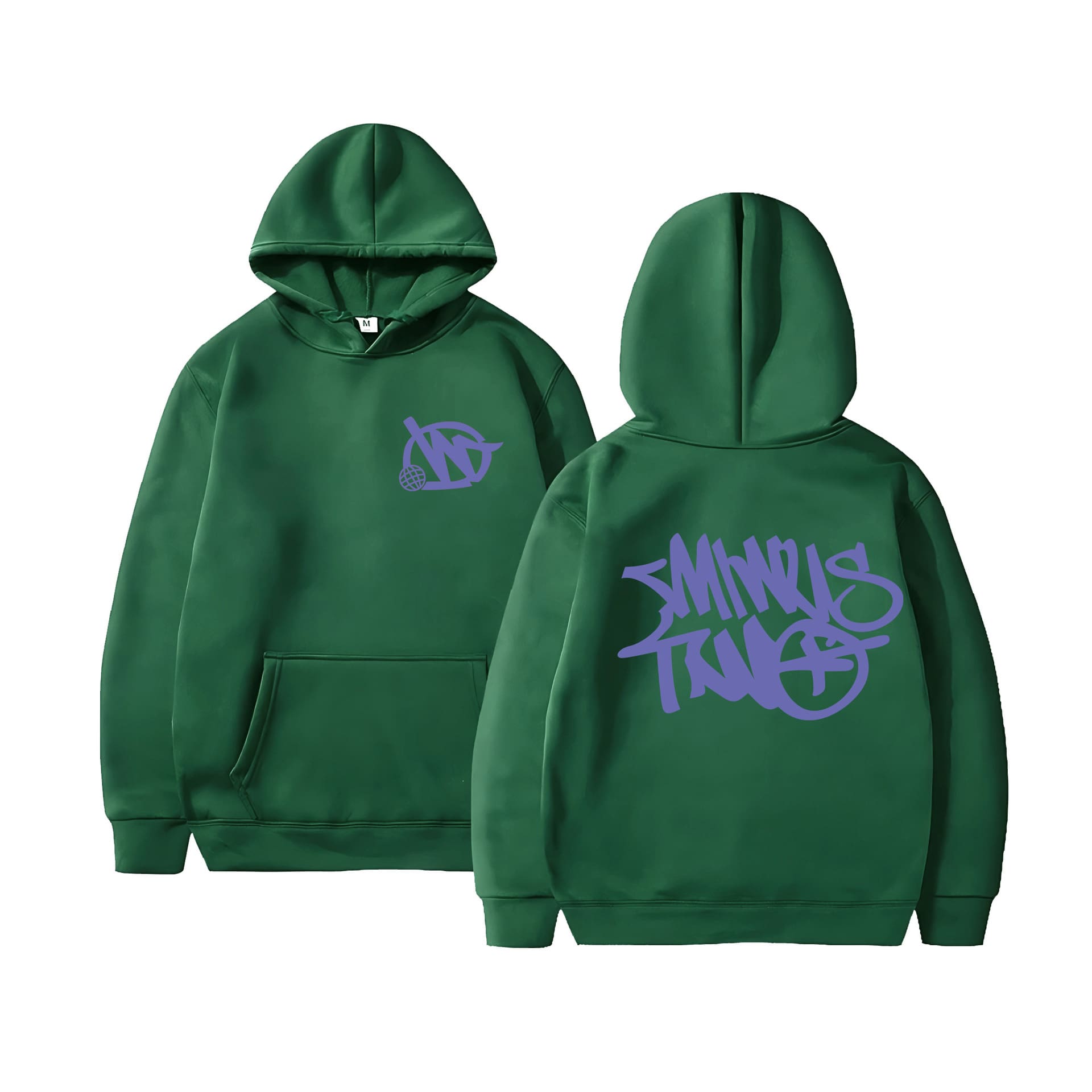 Minus Two Printed Hoodie Casual Loose Sweater for Autumn Winter