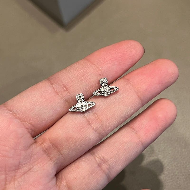 u1u1enne westwood oslo mini saturn necklace and stud earrings 925 silver