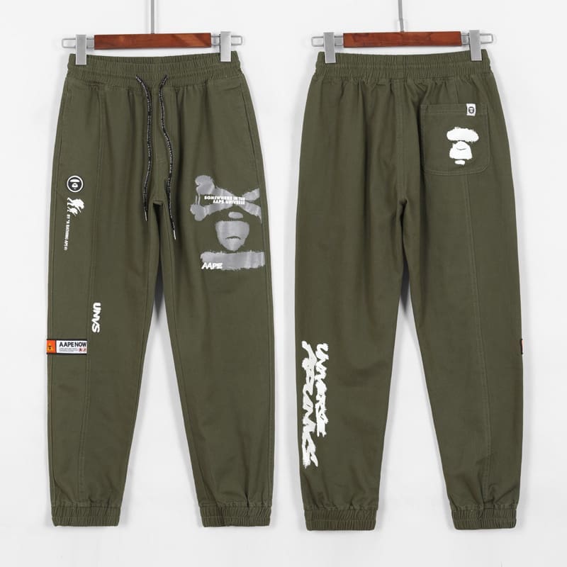 AAPE Camouflage Multi-Pocket Cargo Pants for Men and Women