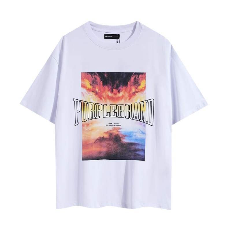 pu*re b*and letter print t-shirt high street cotton round neck for men and women