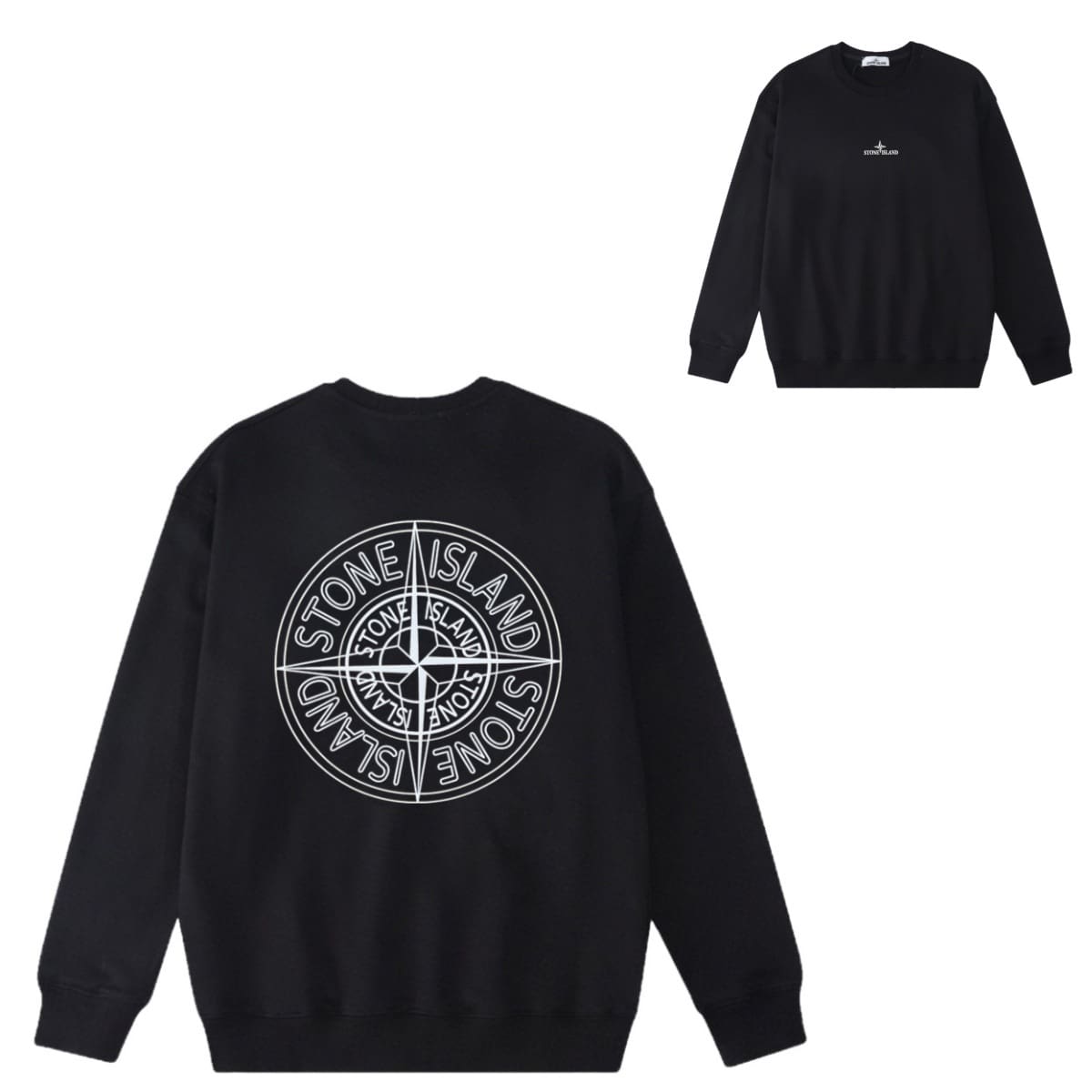 Stone Island Compass Logo Long Sleeve Minimalist Sweater