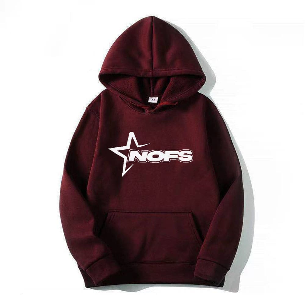 NOFS Letter Nofs Hoodie Gothic Punk Rock Pullover for Men and Women