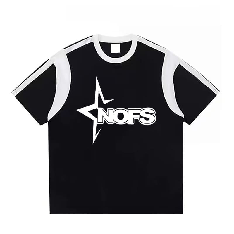 Nofs Printed Retro T-Shirt American Fashion Style for Men