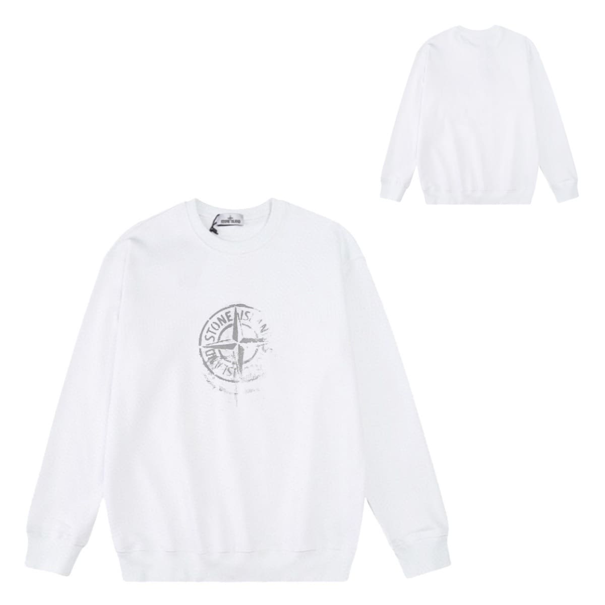 Stone Island Compass Logo Long Sleeve Minimalist Sweater