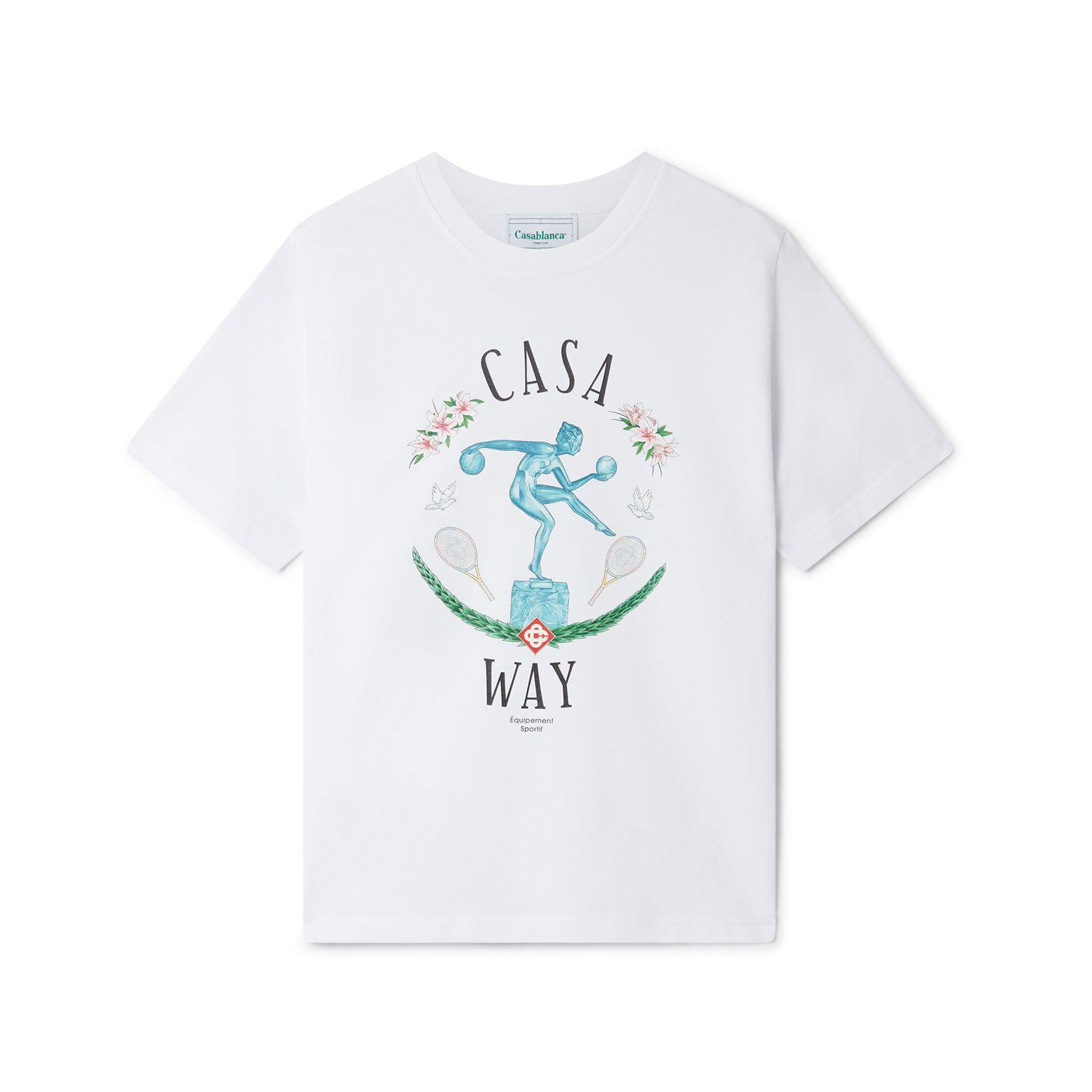 Casablanca Heavy Cotton Loose Half-Sleeve T-Shirt for Men