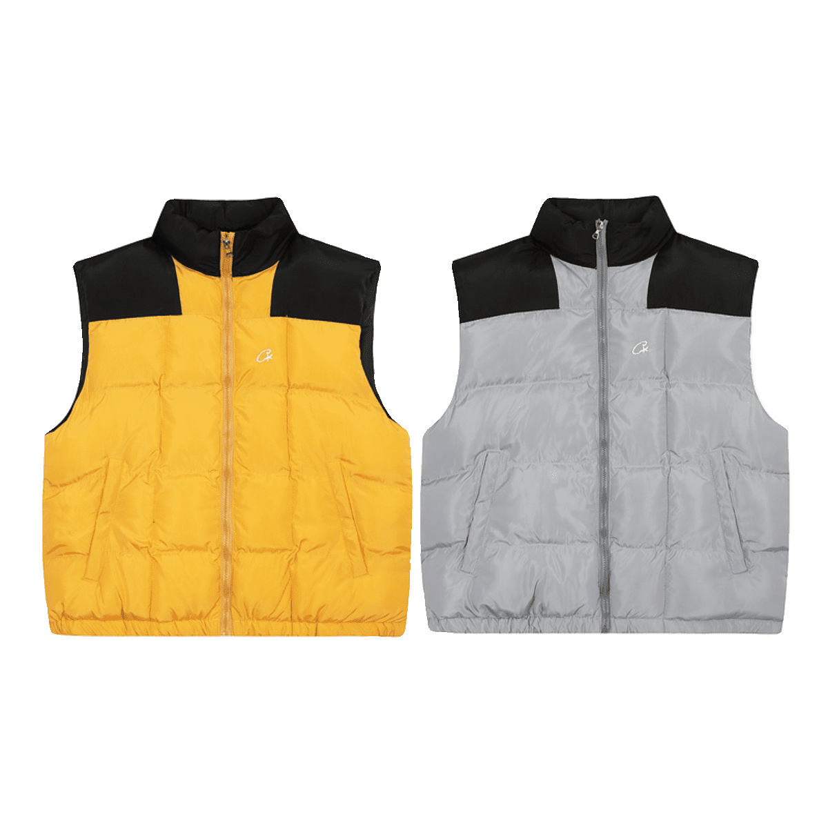 Corteiz Contrast Color Embroidered Stand Collar Cotton Vest