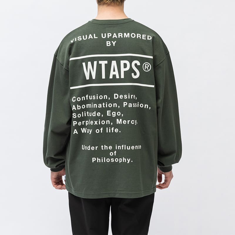 Fashion brand WTAPS back printed round neck long sleeve T-shirt men’s casual loose sports bottoming shirt men’s and women’s long sleeves top