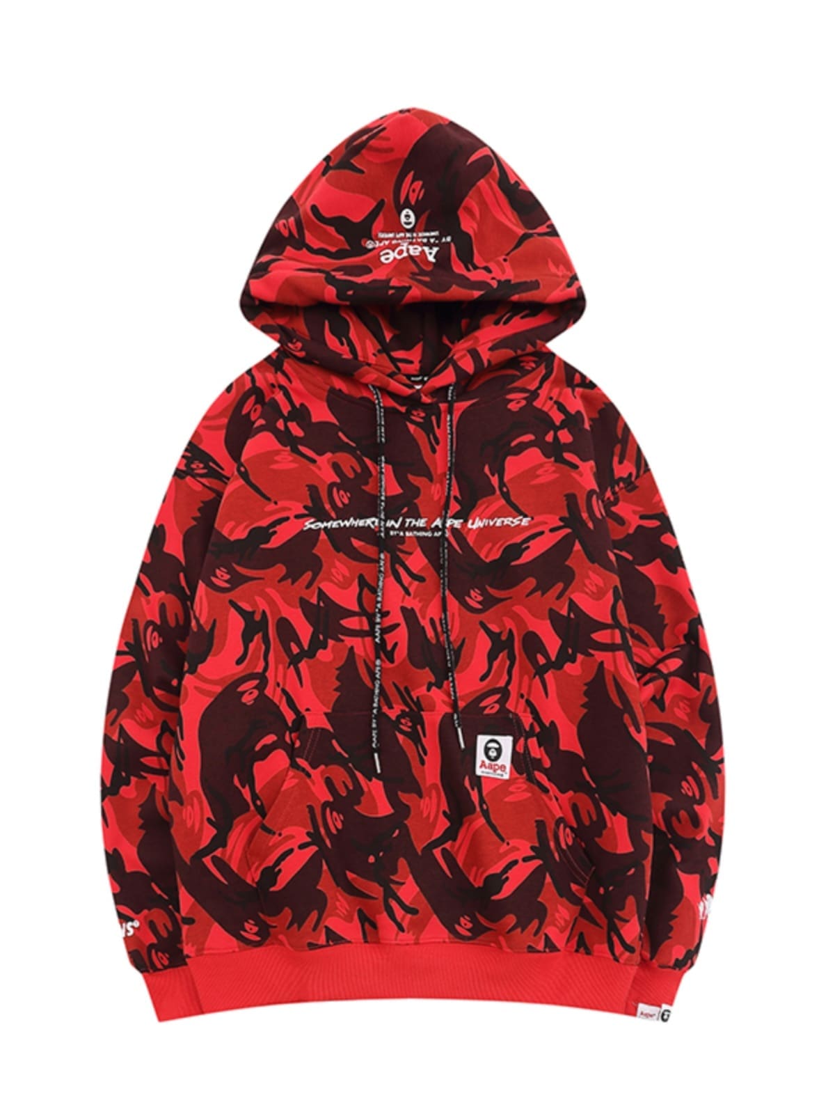 AAPE Cotton Terry Zip Cardigan Hoodie for Men and Women