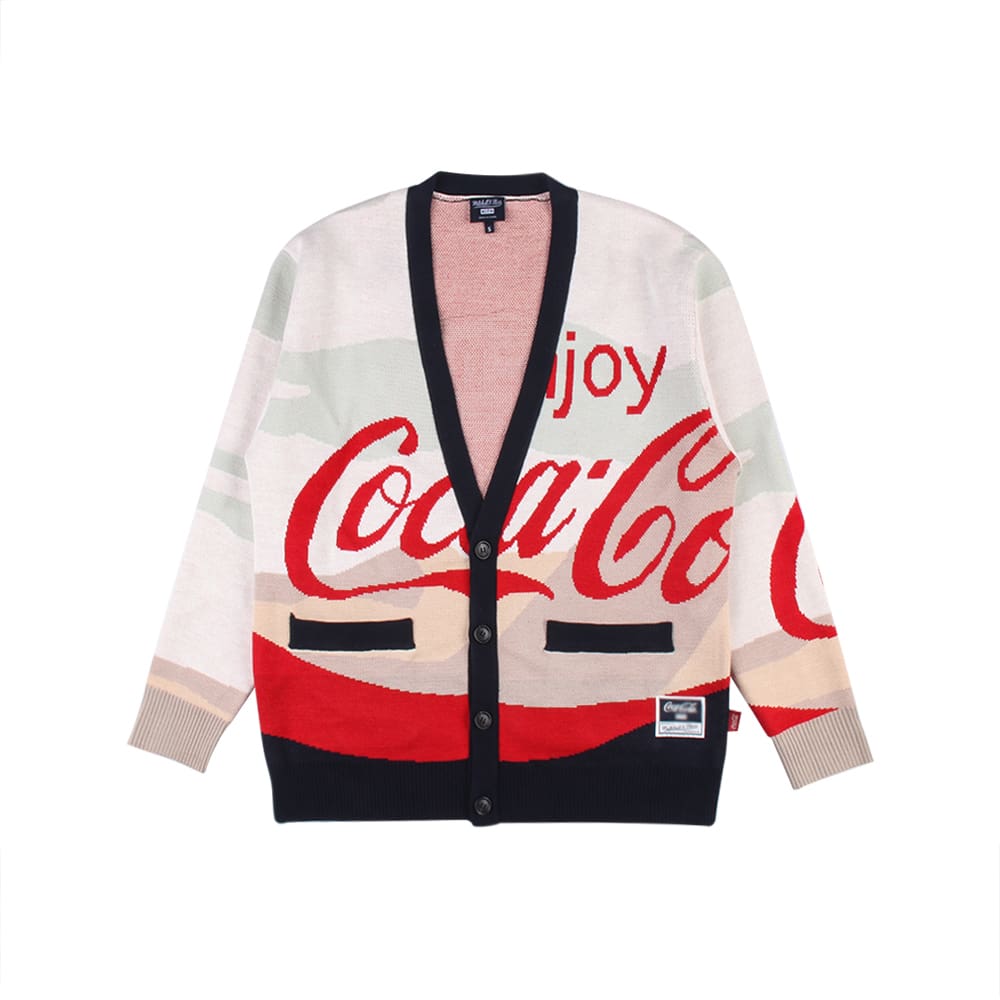 defans spring Maychao Kith joint-name woolen sweater women’s contrast color loose long sleeve V-neck knitted cardigan sweater men