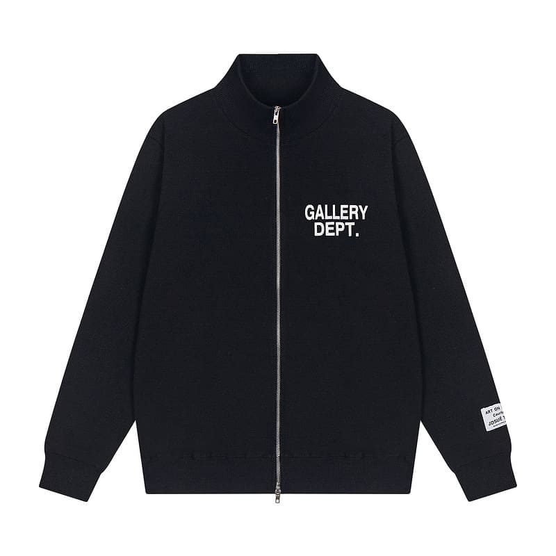 Gallery Dept High Street Letter Printed Loose Zipper Sweatshirt for Men and Women