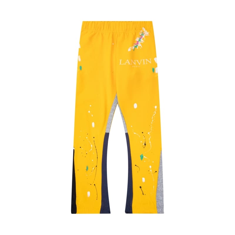 Gallery Dept hand-painted splash-ink contrast color trousers casual loose bootcut trousers Fine Cotton