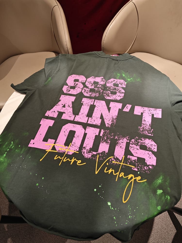 Saint Graffiti Vintage Washed Distressed VTG Short Sleeve T-Shirt for Men and Women