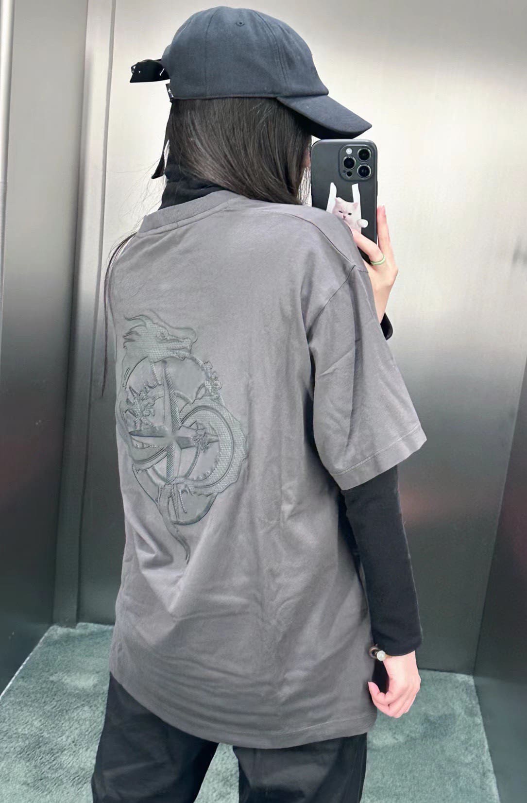 Stone Island Dragon Year Limited Embroidery T-Shirt Round Neck for Men and Women