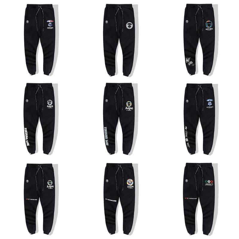 AAPE Camouflage Cotton Sweatpants for Men and Women