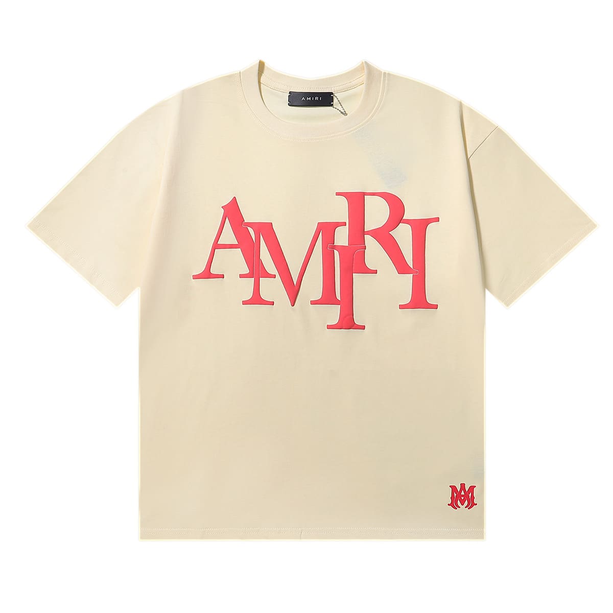 Amiri Fashion Solid Color High Street T-Shirt Retro Loose Fit 2