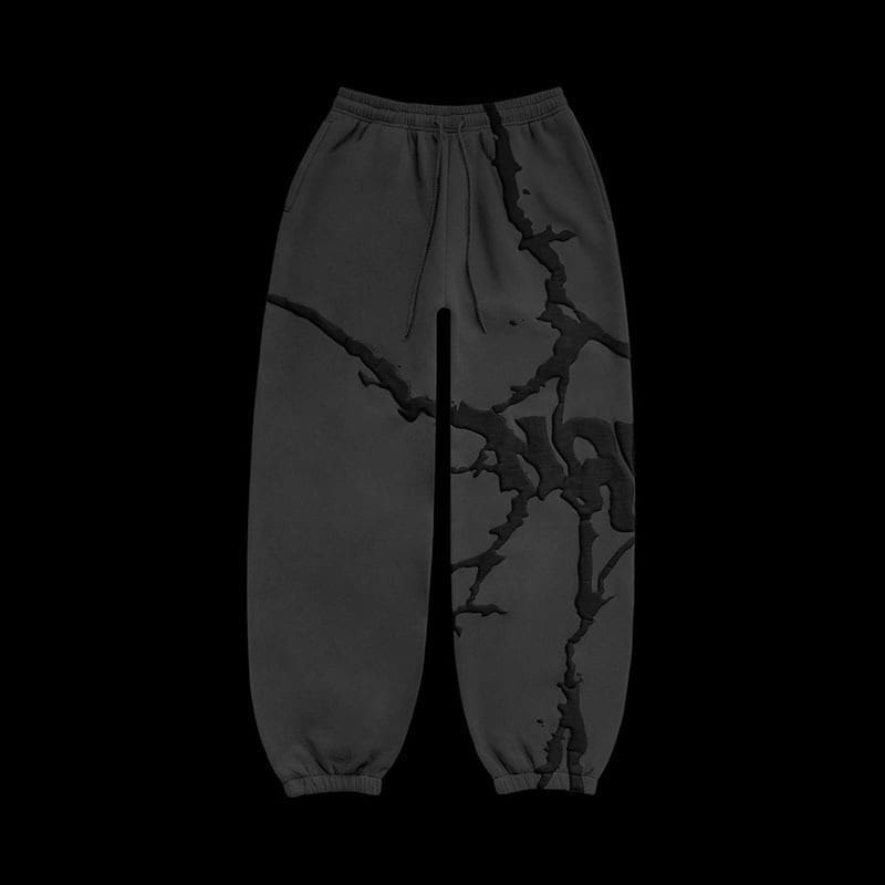 Puff Print Sweater Cardigan Y2K Hip Hop Jacket for Men and Women