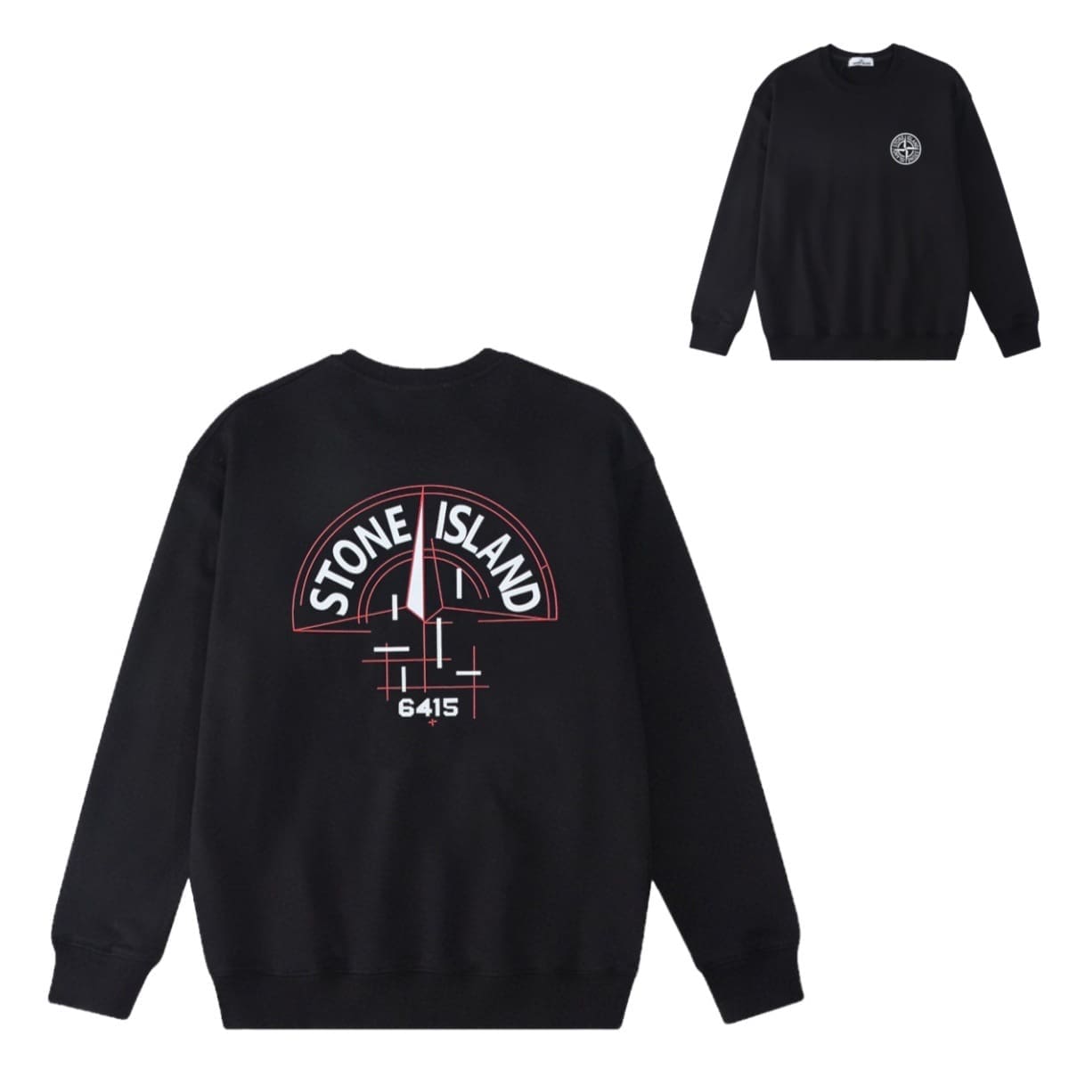 Stone Island Compass Logo Long Sleeve Minimalist Sweater
