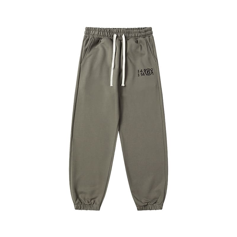 MM6 Magila Embroidery Terry Sports Pants for Men and Women