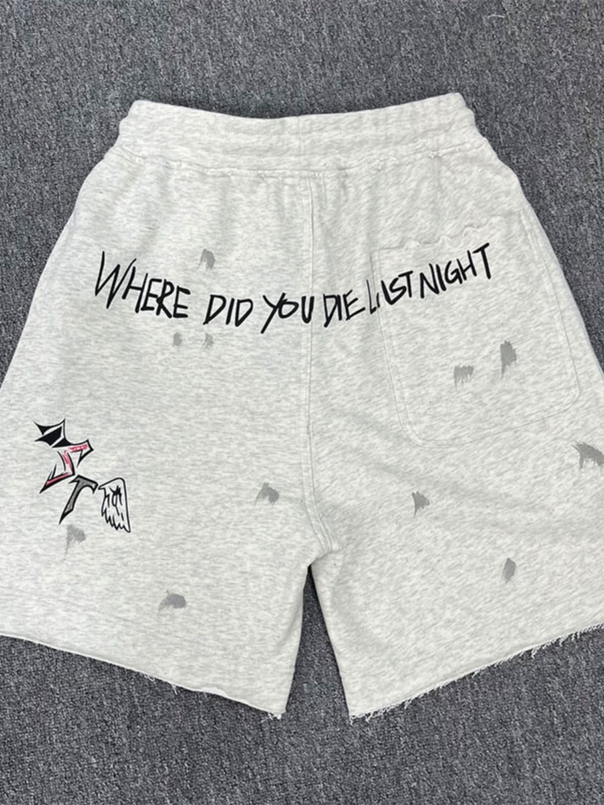saint L**is vintage sketch loose shorts for men