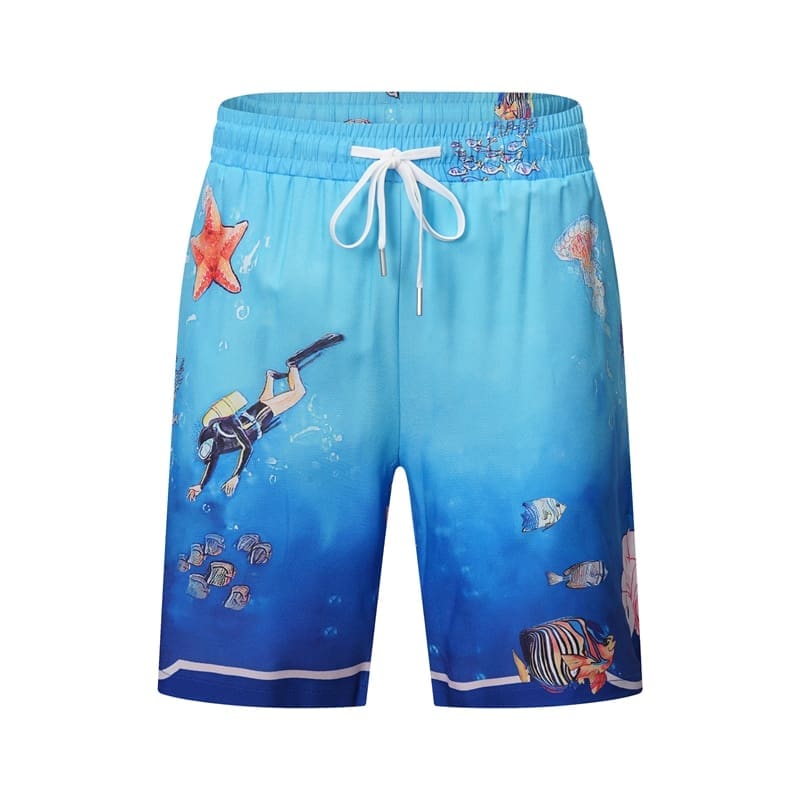 Casablanca Vacation Printed Shirt and Quick-Drying Shorts for Summer