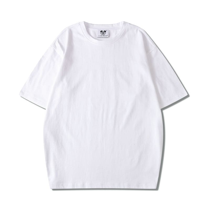 pu*re b*and loose cotton t-shirt round neck short sleeves for men