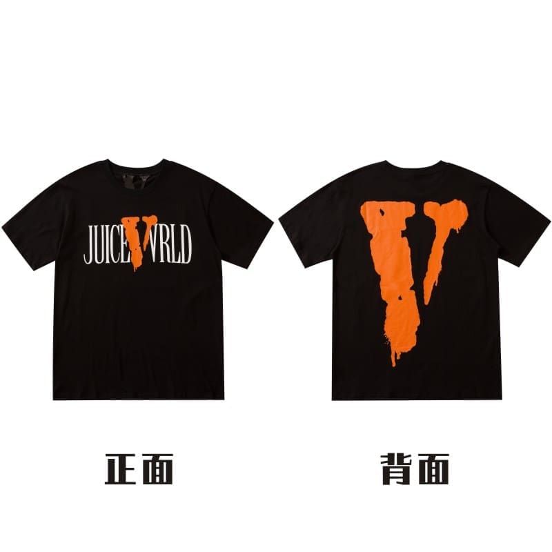 VLONE Large V Short Sleeve High Street T-Shirt Men and Women Summer Style