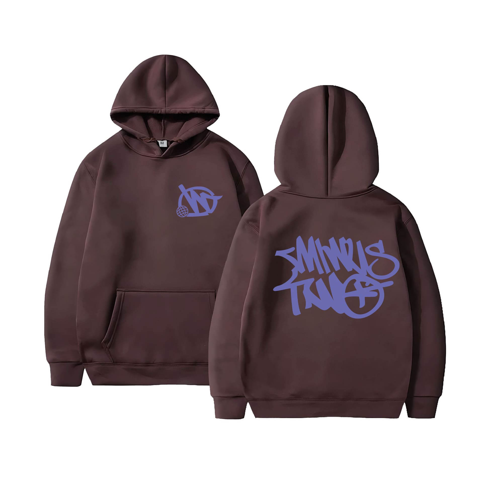 Minus Two Printed Hoodie Casual Loose Sweater for Autumn Winter